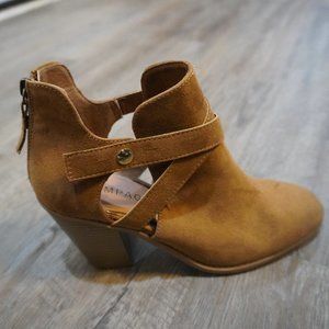 Women's Sued Boots with Strap Details - Size 9.5